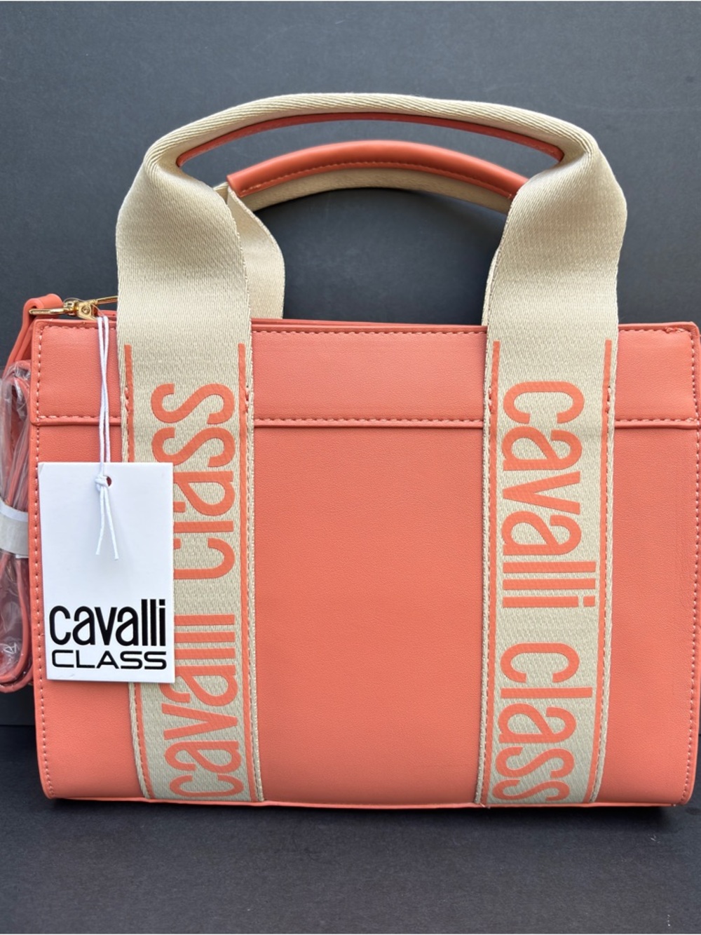 Cavalli Class Serafina Large Top Handle Tote Coral Haze NWT MSRP 98